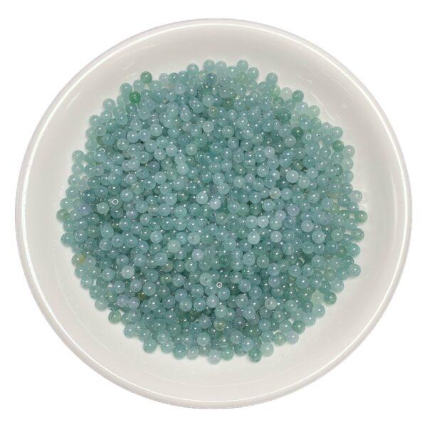 small round shape natural icy blue jadeite bead - Image 3