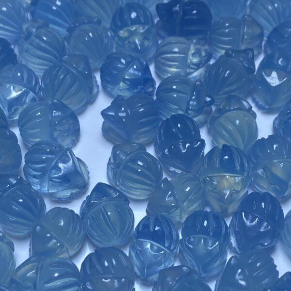 cute fox shape natural Aquamarine bead - Image 3