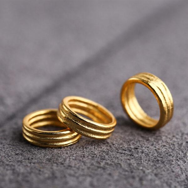Coil shape gild s925 sterling silver bead, golden coil bead - Image 3