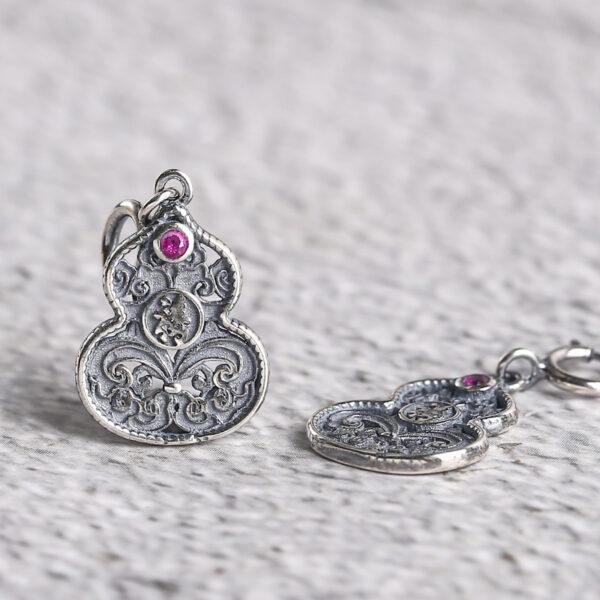 simple roudeshape s925 sterling silver charm bead, oxidized silver bead charm - Image 4