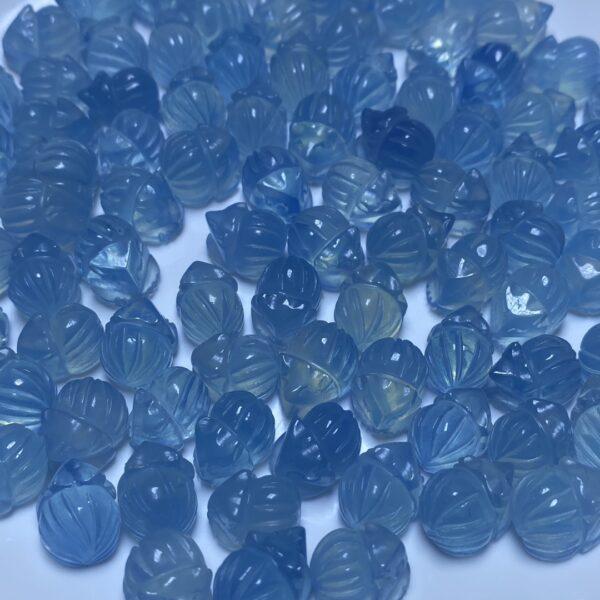 cute fox shape natural Aquamarine bead - Image 4