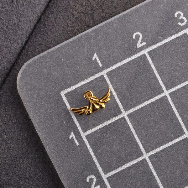 flower pattern gild s925 sterling silver OT toggle clasp bead, golden toggle clasp bead - Image 4