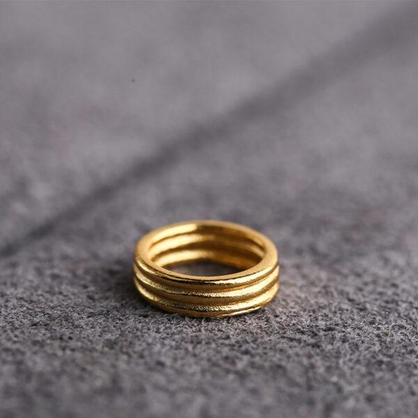Coil shape gild s925 sterling silver bead, golden coil bead - Image 4