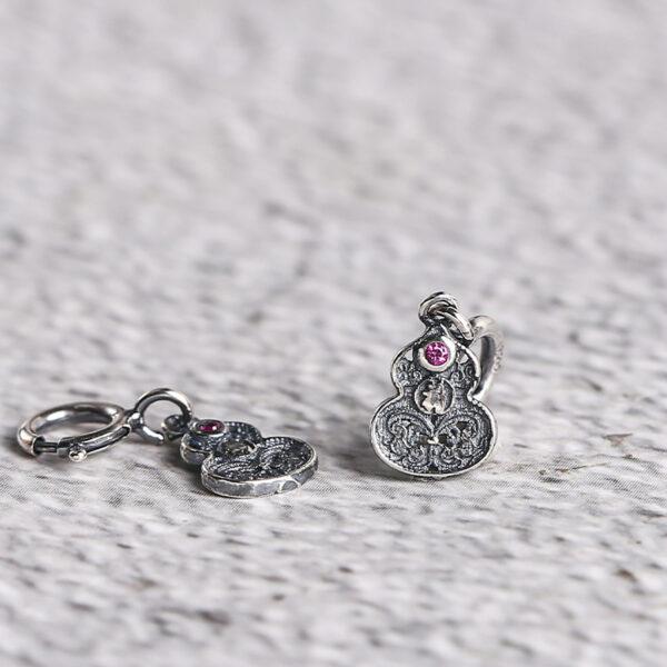 simple roudeshape s925 sterling silver charm bead, oxidized silver bead charm - Image 5