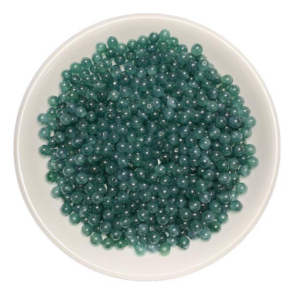 small round shape natural icy blue jadeite bead - Image 5