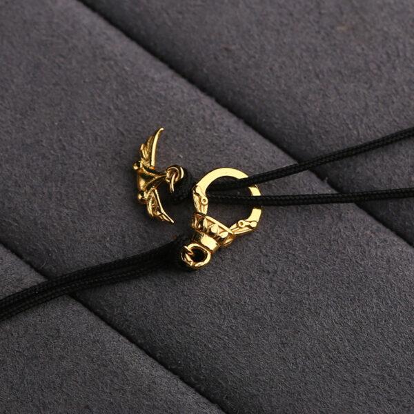 flower pattern gild s925 sterling silver OT toggle clasp bead, golden toggle clasp bead - Image 5