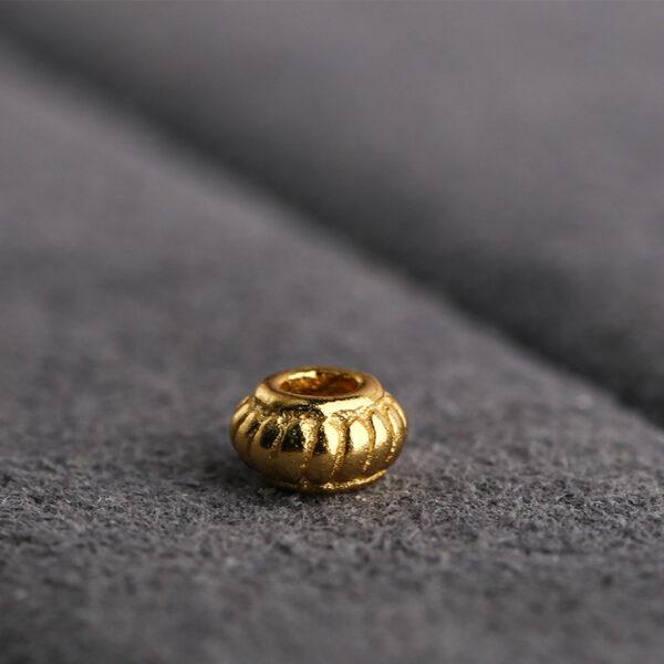 lantern shape gild s925 sterling silver bead, golden lantern bead - Image 5