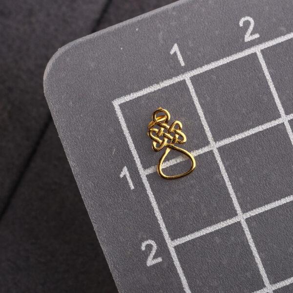 OT shape gild s925 sterling silver connector bead, golden findings - Image 5