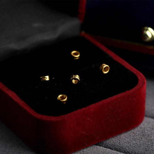 simple rondelle shape s925 sterling silver bead, golden bead - Image 5