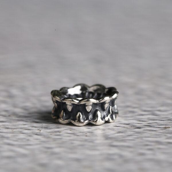 double side flower shape s925 sterling bead caps, oxidized silver bead - Image 5