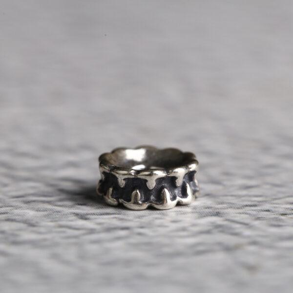 double side flower shape s925 sterling bead caps, oxidized silver bead - Image 6