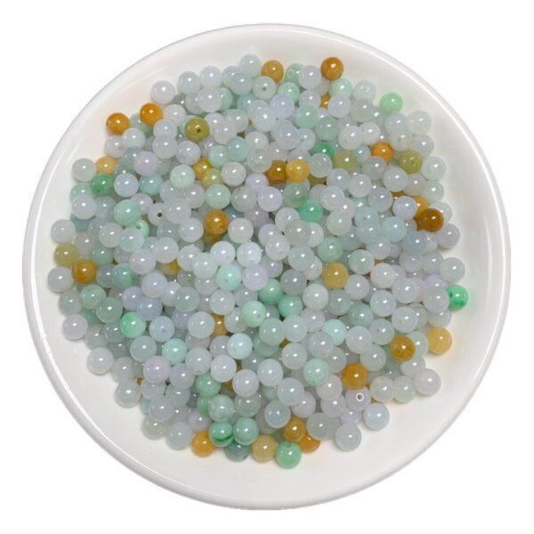 round shape natural icy colorful jadeite bead - Image 6