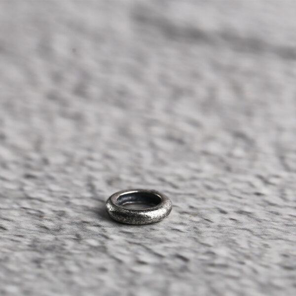 ring shape s925 sterling silver bead, oxidized silver jump ring bead - Image 7