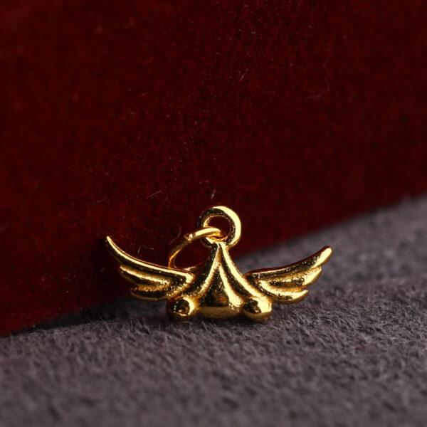 flower pattern gild s925 sterling silver OT toggle clasp bead, golden toggle clasp bead - Image 8