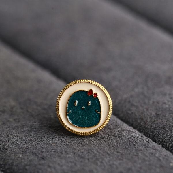 cute chick pattern round shape gild sterling silver bead, enamel chick bead - Image 6