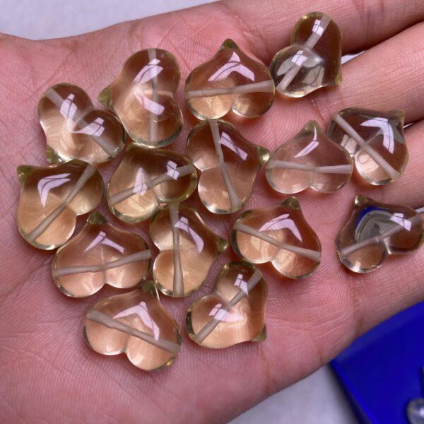 10 pcs nice heart shape natural citrine bead