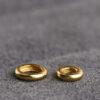 simple ring shape gild s925 sterling silver bead, golden ring bead