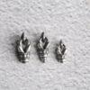 lotus flower shape s925 sterling silver clasp bead, oxidized silver buckle
