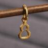 hollow gourd shape gild s925 sterling silver charm bead, golden gourd charm