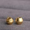 simple drum shape gild s925 sterling silver bead, golden drum bead