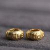 rondelle shape gild s925 sterling silver bead, golden rondelle bead