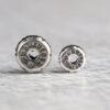 retro fret pattern rondelle shape s925 sterling silver bead, oxidized silver rondelle bead