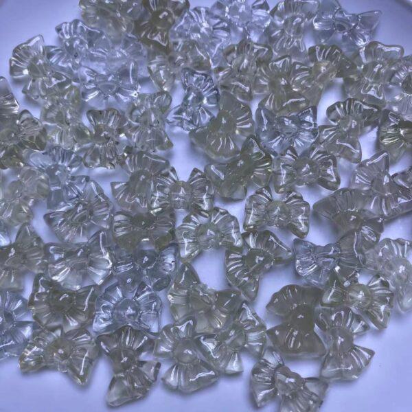 10 pcs bow-knot shape natural light yellow citrine bead
