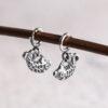 nice fish shape s925 sterling silver charm bead, oxidized silver fish charm