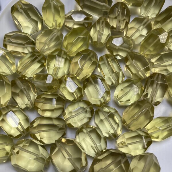 facet irregular shape high quality natural citrine bead