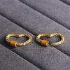 vine pattern heart shape gild s925 sterling silver clasp, enamel hook clasp findings