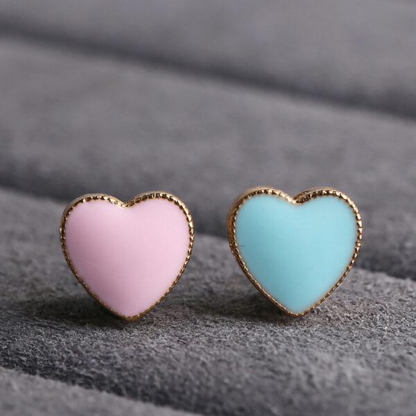 heart shape gild sterling silver bead, enamel heart bead
