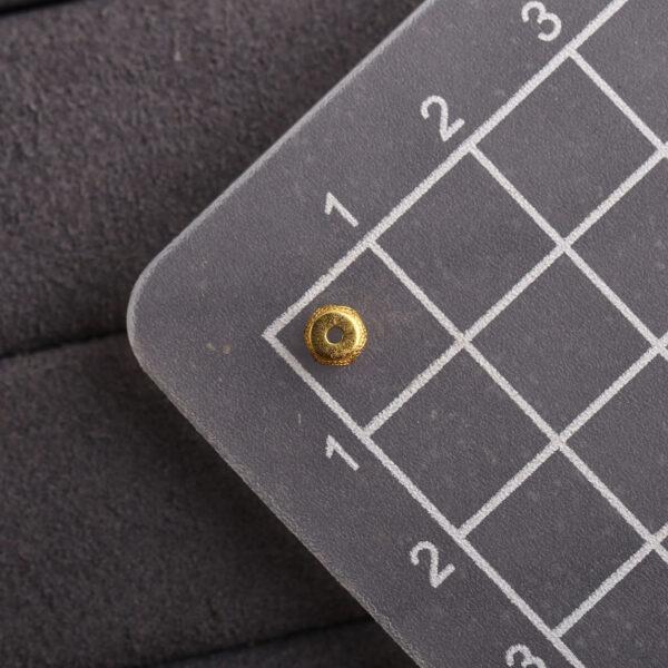 hollow drum shape gild s925 sterling silver bead, golden drum bead - Image 2
