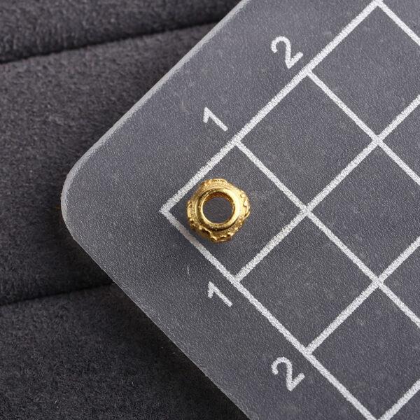 rondelle shape gild s925 sterling silver bead, golden rondelle bead - Image 2