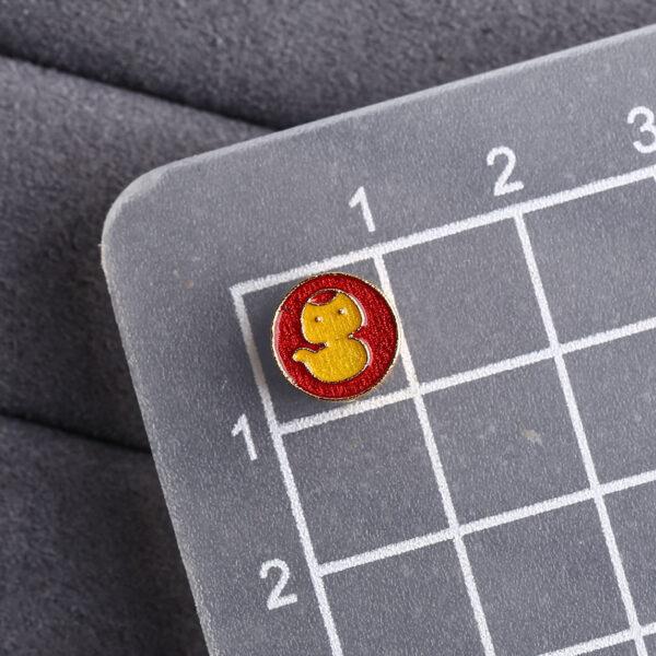 cute snake pattern round shape gild sterling silver bead, enamel flower bead - Image 2