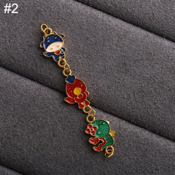 cute animals shape gild sterling silver chain charm bead, enamel animals chain charm - Image 7