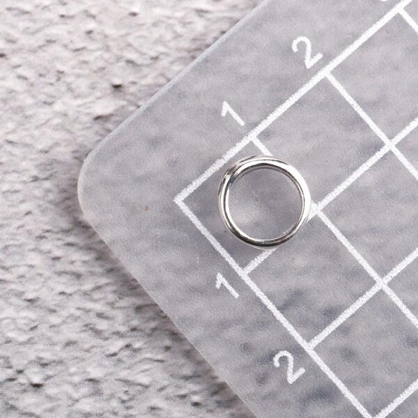 eye pattern ring shape s925 sterling silver bead, oxidized silver ring bead - Image 2