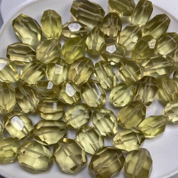 facet irregular shape high quality natural citrine bead - Image 2