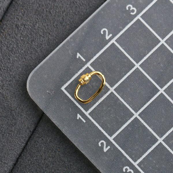 simple s925 sterling silver clasp, golden hook clasp findings - Image 2