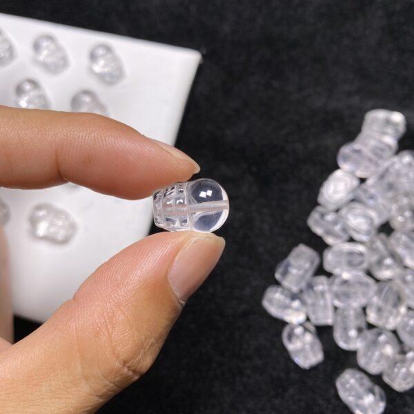 5 pcs / 10 pcs cute pixiu shape natural clear quartz bead - Image 2