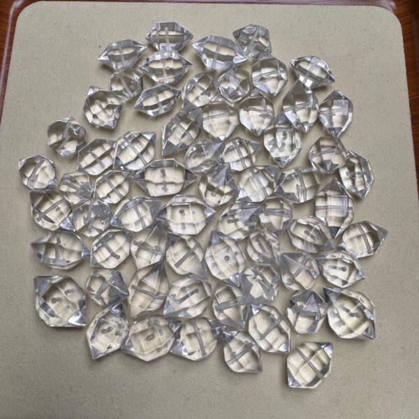 5 pcs / 10 pcs double pointed prism shape natural clear quartz bead - Image 3