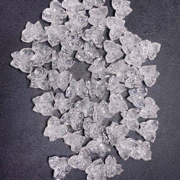 10 pcs butterfly shape natural clear quartz bead - Image 3