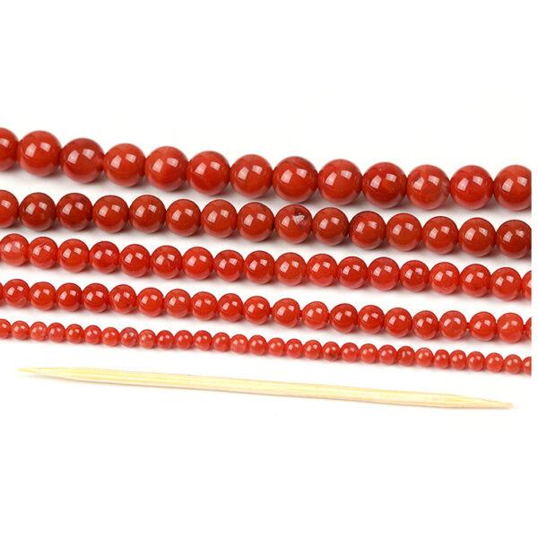 round shape high quality natural red orange agate bead - Image 2