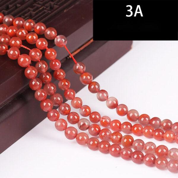 round shape high quality natural red orange agate bead - Image 5