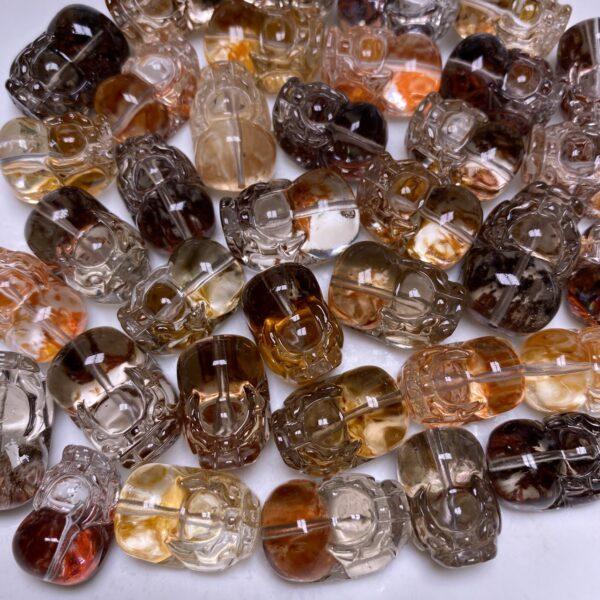 2 pcs / 5 pcs cute pixiu shape natural phantom quartz bead - Image 4