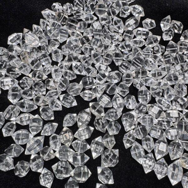 5 pcs / 10 pcs double pointed prism shape natural clear quartz bead - Image 4