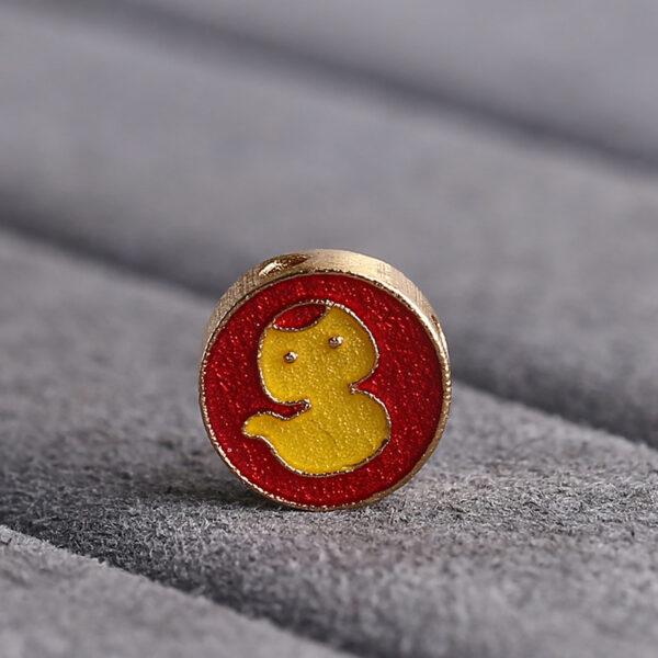 cute snake pattern round shape gild sterling silver bead, enamel flower bead - Image 4