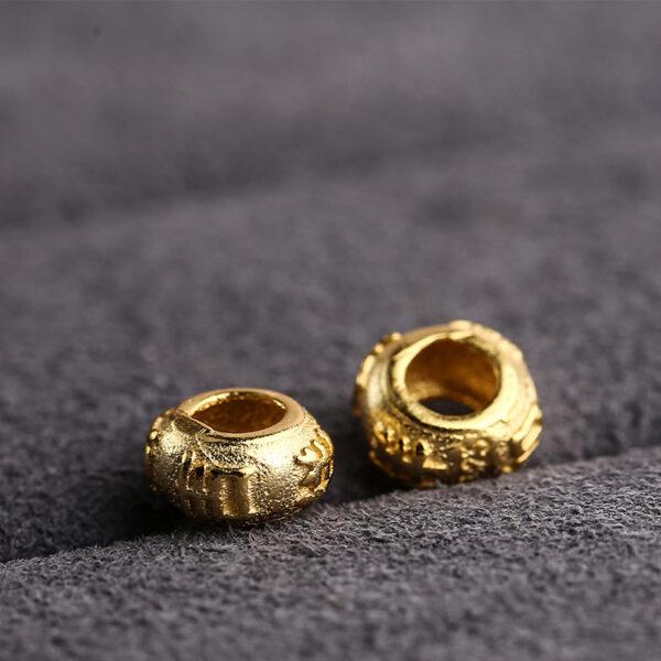 rondelle shape gild s925 sterling silver bead, golden rondelle bead - Image 4