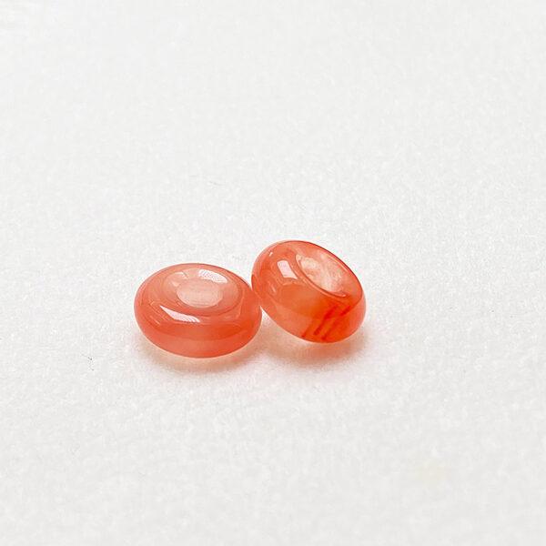 5 - 11 mm ring shape natural orange red agate bead - Image 4