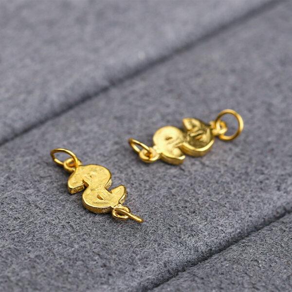 US dollar shape gild s925 sterling silver charm bead, golden dollar charm - Image 4