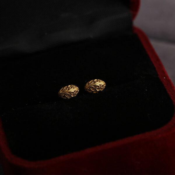 hollow flower pattern rondelle shape gild s925 sterling silver bead, golden rondelle bead - Image 5